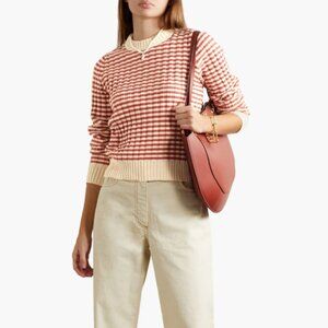 THE GREAT. Ribbed Cotton Striped Sweater Top Size 1 Small Autumn Fall